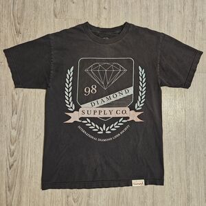 Y2k Diamond Supply Co. Distressed Black Graphic T-Shirt Men's Size Medium